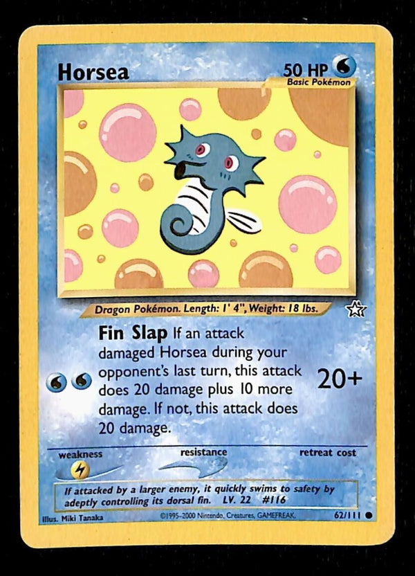 Horsea Neo Genesis VG 62/111 Pokemon Card