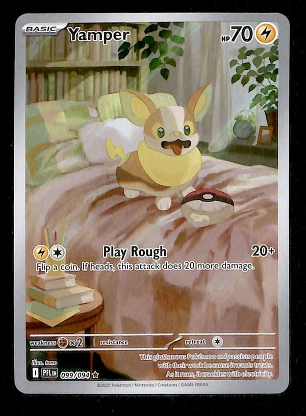 Yamper Illustration Rare Phantasmal Flames 099/094, NM Pokemon Card Yamper Illustration Rare Phantasmal Flames 099/094, NM Pokemon Card