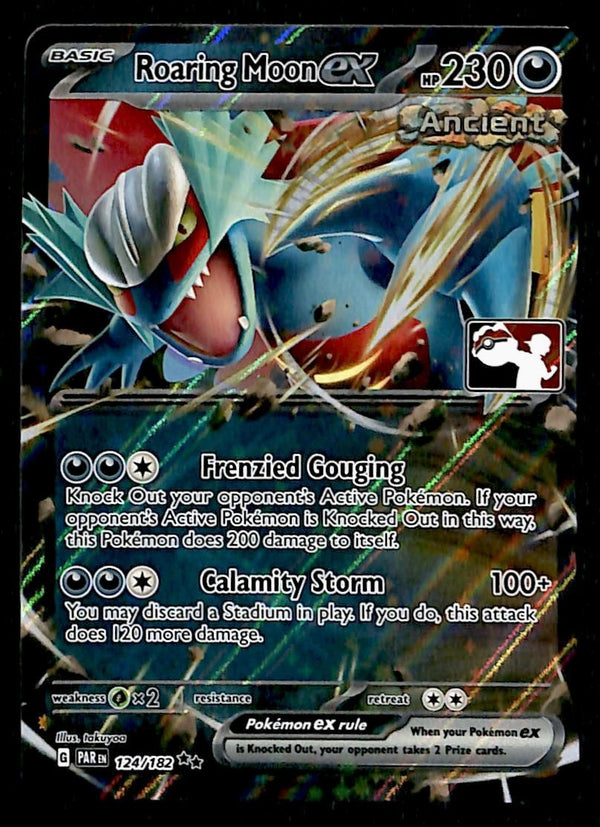 Roaring Moon ex Play! Stamped, Paradox Rift 124/182,NM Pokemon Card