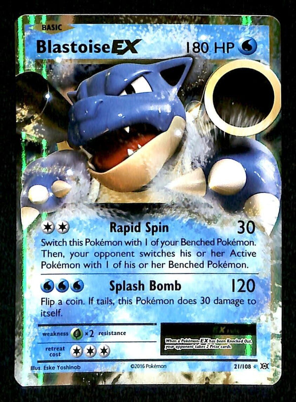 Blastoise EX Evolutions 21/108, NM Pokemon Card