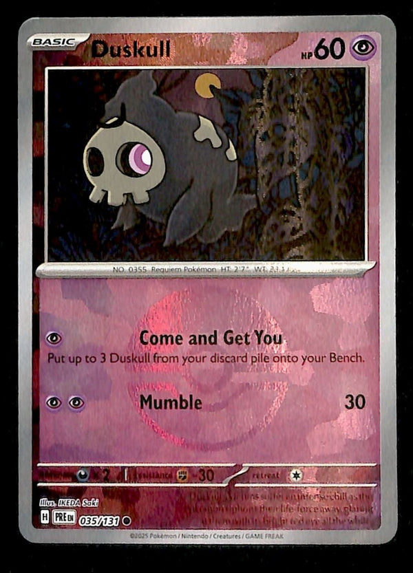 Duskull Pokeball Prismatic Evoloutions 035/131, NM Pokemon Card