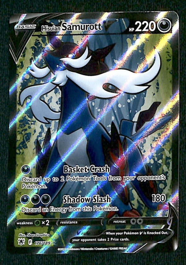 Samurott V Full Art Astral Radiance 176/189, NM Pokemon Card Samurott V Full Art Astral Radiance 176/189, NM Pokemon Card