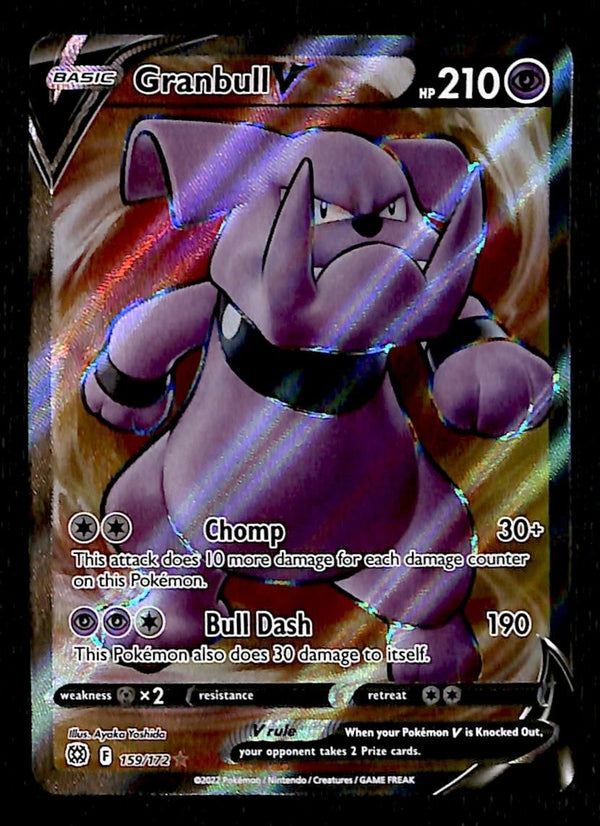 Granbull V Full Art Brilliant Stars 159/172, NM Pokemon Card