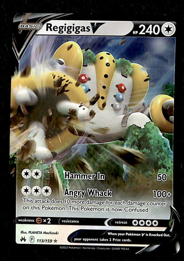 Regigigas V Ultra Rare Crown Zenith 113/159, NM Pokemon Card