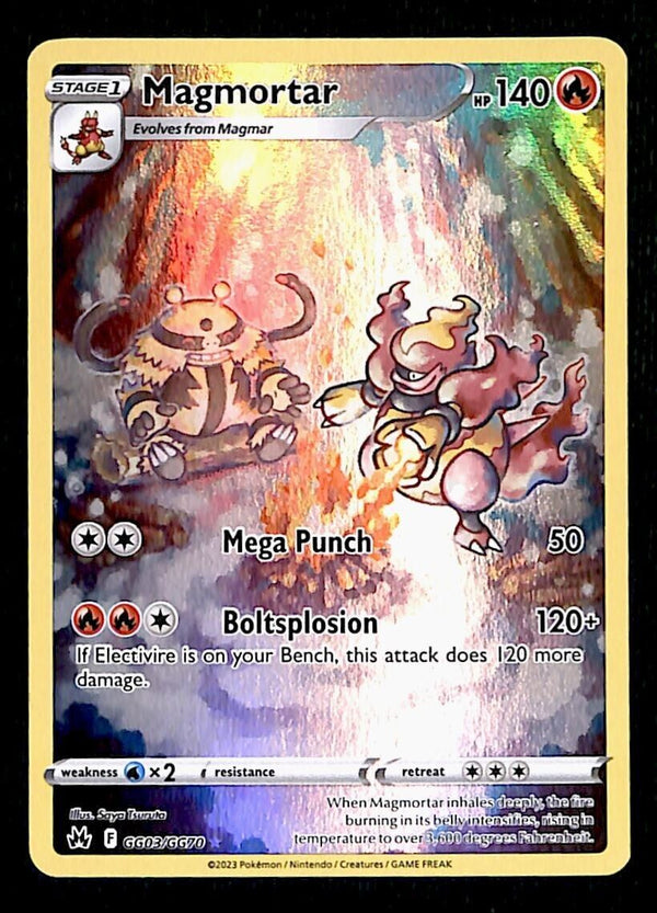 Magmortar Galarian Gallery Ultra Rare Crown Zenith GG03/GG70, NM Pokem Magmortar Galarian Gallery Ultra Rare Crown Zenith GG03/GG70, NM Pokem