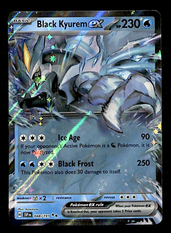 Black Kyurem ex Ultra Rare Surging Sparks 048/191, NM Pokemon Card Black Kyurem ex Ultra Rare Surging Sparks 048/191, NM Pokemon Card