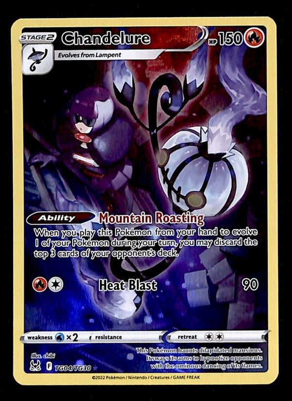 Chandelure Trainer Gallery Lost Origin TG04/TG30, NM Pokemon Card Chandelure Trainer Gallery Lost Origin TG04/TG30, NM Pokemon Card