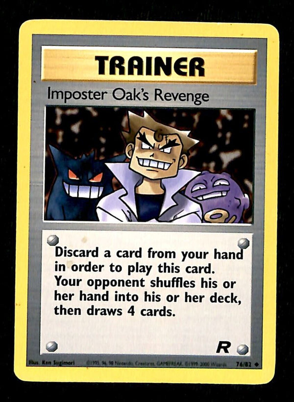 Imposter Oaks Revenge Team Rocket EX, 76/82 Pokemon Card.