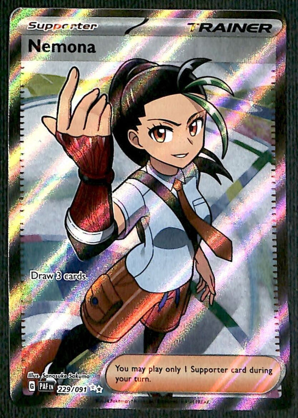 Nemona Full Art Paldean Fates 229/091, NM Pokemon Card Nemona Full Art Paldean Fates 229/091, NM Pokemon Card