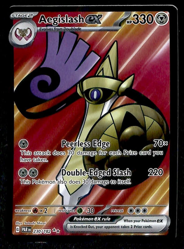 Aegislash EX Full Art Paradox Rift 230/182, NM Pokemon Card