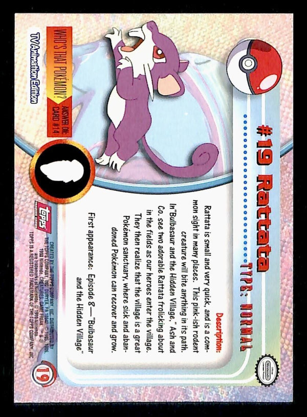 Rattata Topps Card TV Animation Edition #19 NM