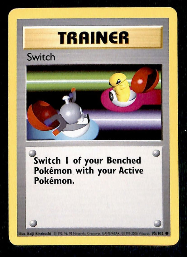 Switch Base Set 1999 - 2000 4th Print LP, 95/102 Pokemon Card.