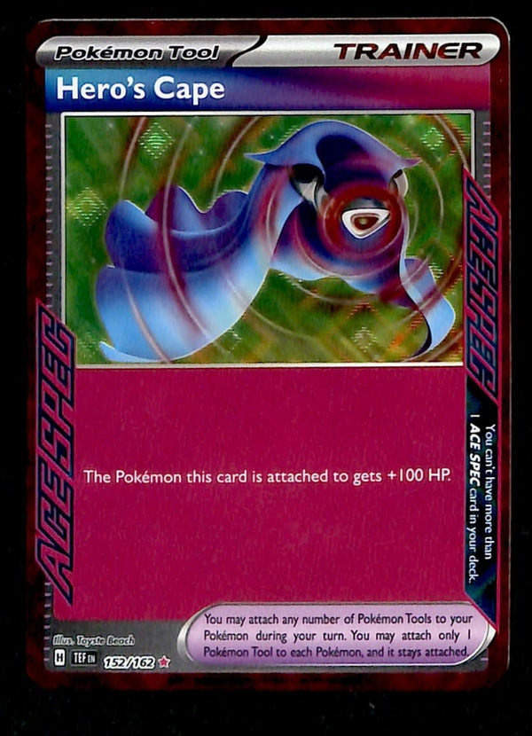 Heros Cape Acespec Temporal Forces 152/162, NM Pokemon Card Heros Cape Acespec Temporal Forces 152/162, NM Pokemon Card