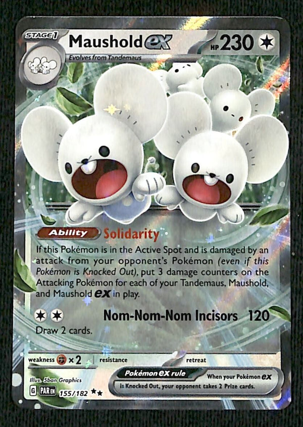 Maushold ex Ultra Rare Paradox Rift 155/182, NM Pokemon Card Maushold ex Ultra Rare Paradox Rift 155/182, NM Pokemon Card