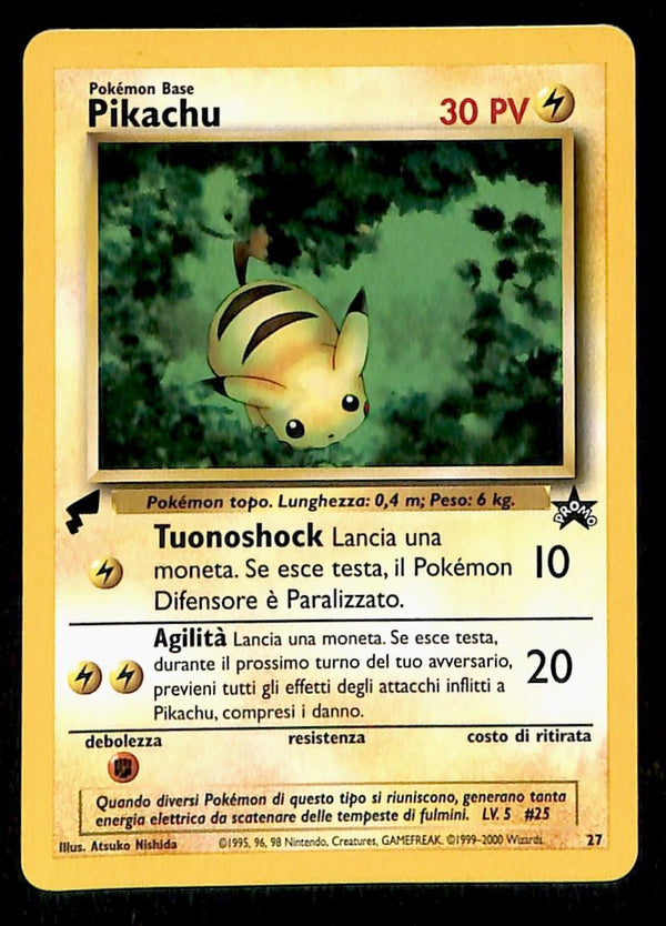 Pikachu World Collection Italian Black Star Promo 27, NM Pokemon Card