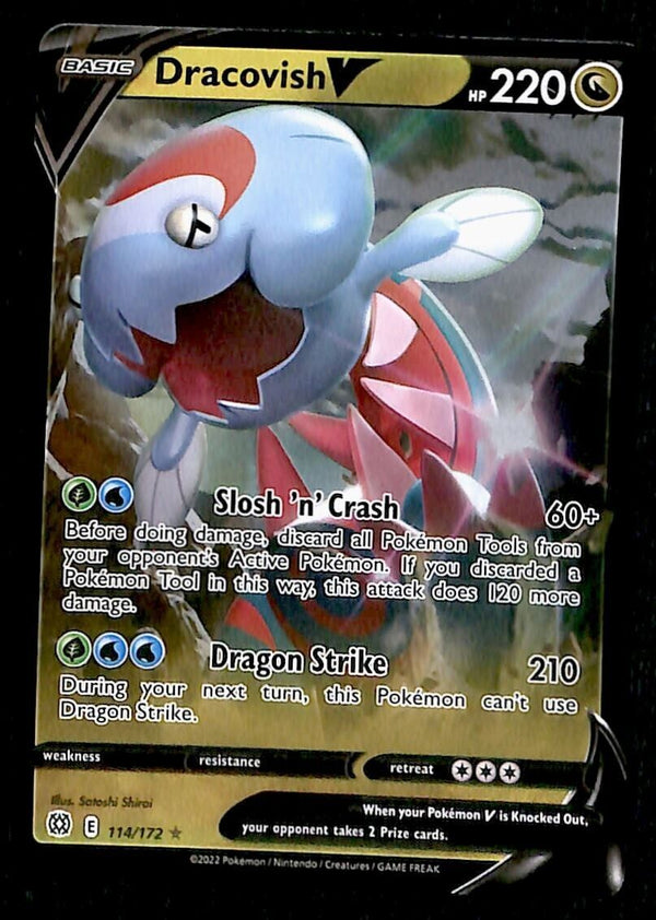 Dracovish V Ultra Rare Brilliant Stars 114/172, NM Pokemon Card