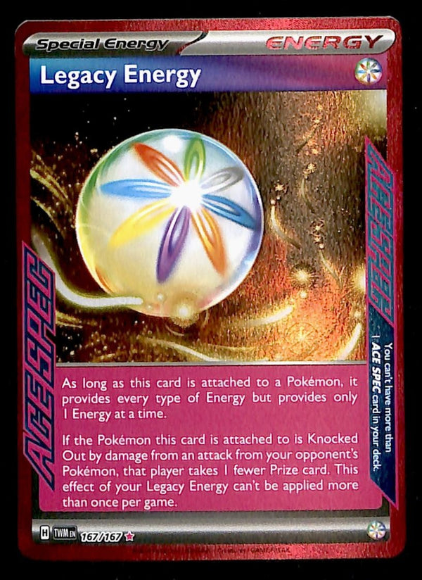 Legacy Energy  Ace spec Twilight Masquerade 167/167, NM Pokemon Card