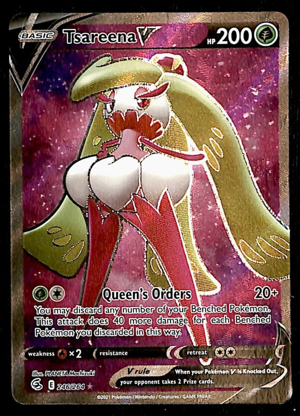 Tsareena V Full Art Fusion Strikes 246/264, ex Pokemon Card Tsareena V Full Art Fusion Strikes 246/264, ex Pokemon Card