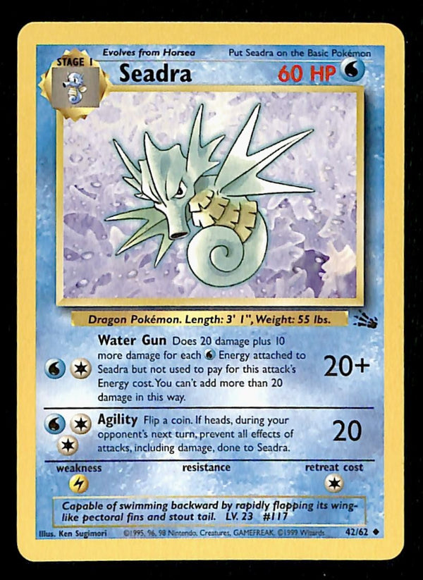 Seadra Fossil LP, 42/62 Pokemon Card