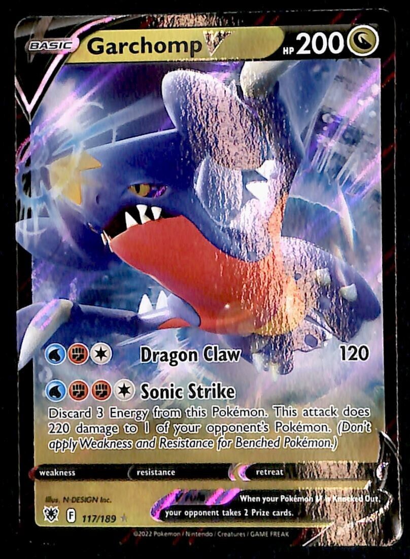 Garchomp V Ultra Rare Astral Radiance 117/189, NM Pokemon Card