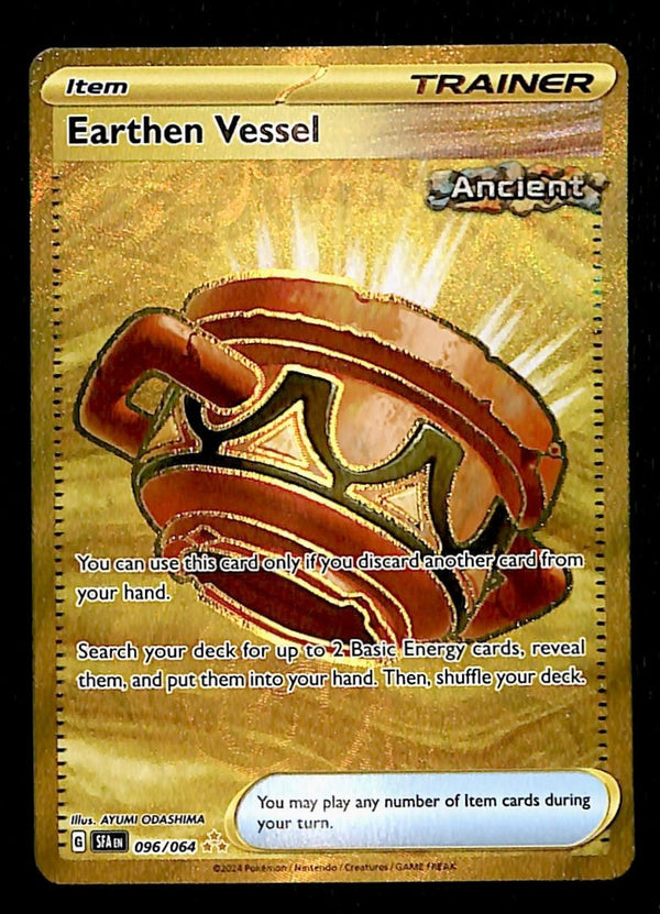 Earthen Vessel Gold Hyper Rare Shrouded Fable 096/064, NM Pokemon Card