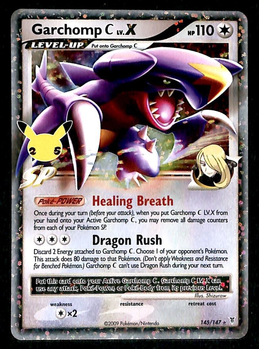 Garchomp C Lv X Celebrations 25th Anniversary 145/147, NM Pokemon Card