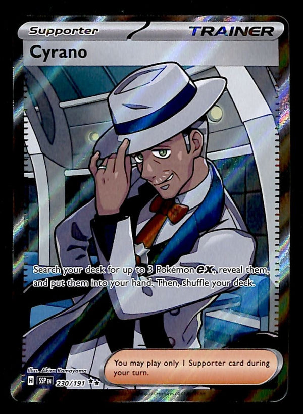 Cyrano Full Art Trainer Surging Sparks 230/191, NM Pokemon Card