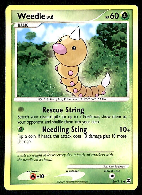 Weedle Rising Rivals EX, 86/111 Pokemon Card