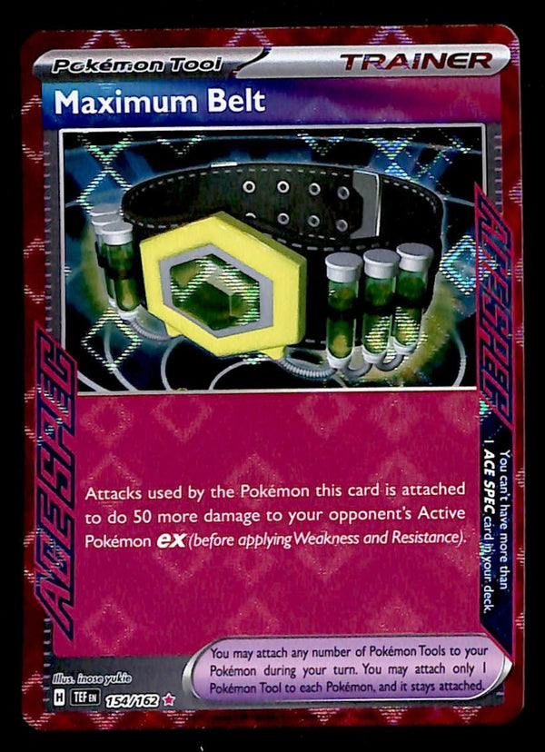 Maximum Belt Ace Spec 154/162 Temporal Forces, NM Pokemon Card