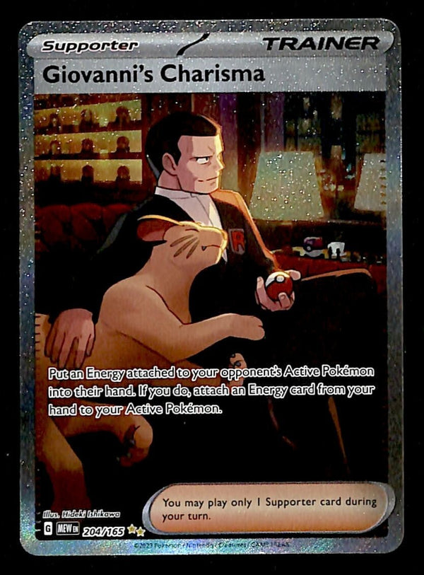 Giovannis Charisma Scarlet & Violet 151 204/165, NM Pokemon Card