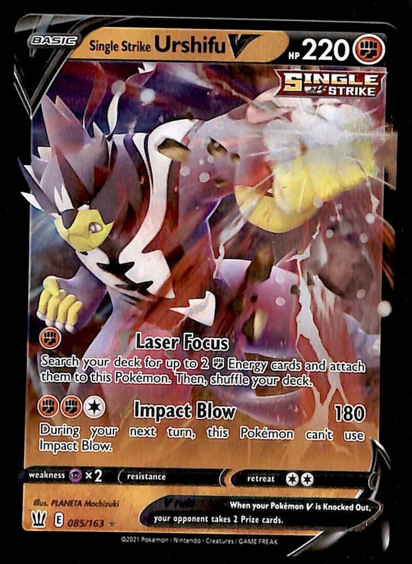 Single Strike Urshifu V Ultra Rare Battle Styles 085/163, NM Pokemon Card