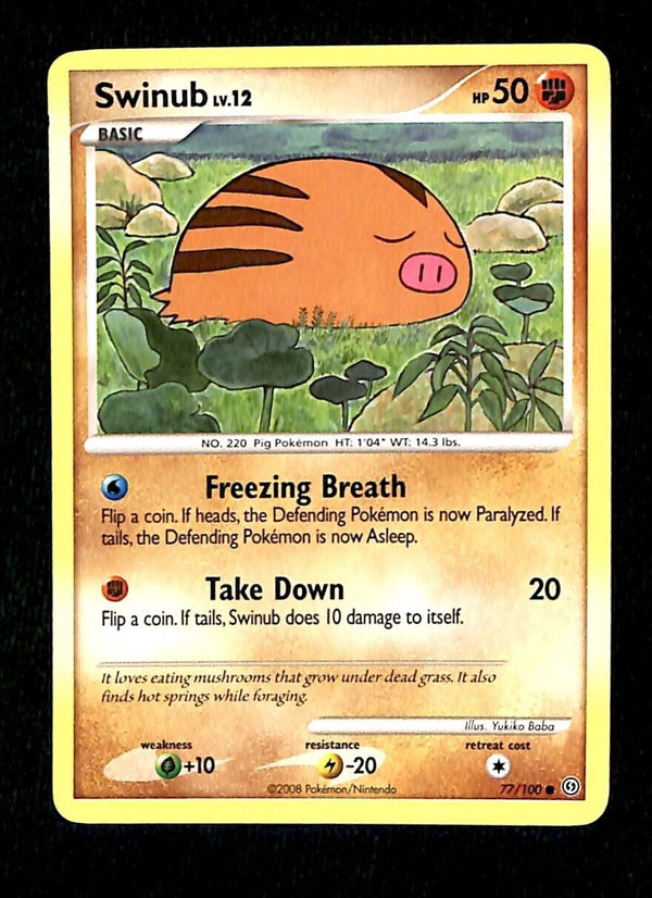 Swinub Stormfront NM, 77/100 Pokemon Card