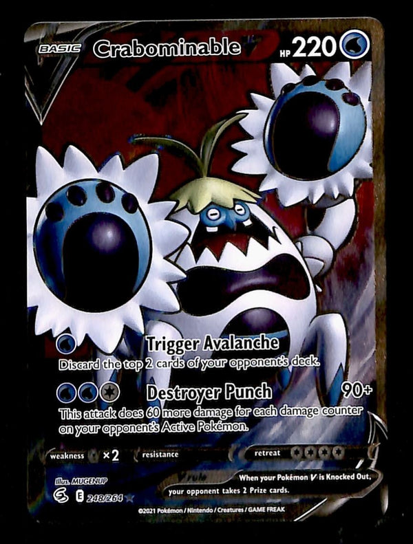 Crabominable Full Art Fusion Strike 248/264, NM Pokemon Card