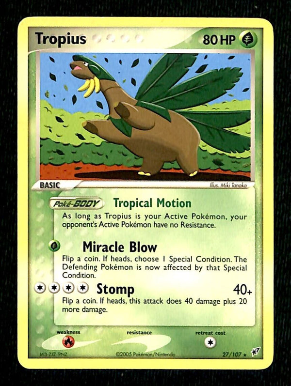 Tropius EX Deoxy NM, 27/107 Pokemon Card