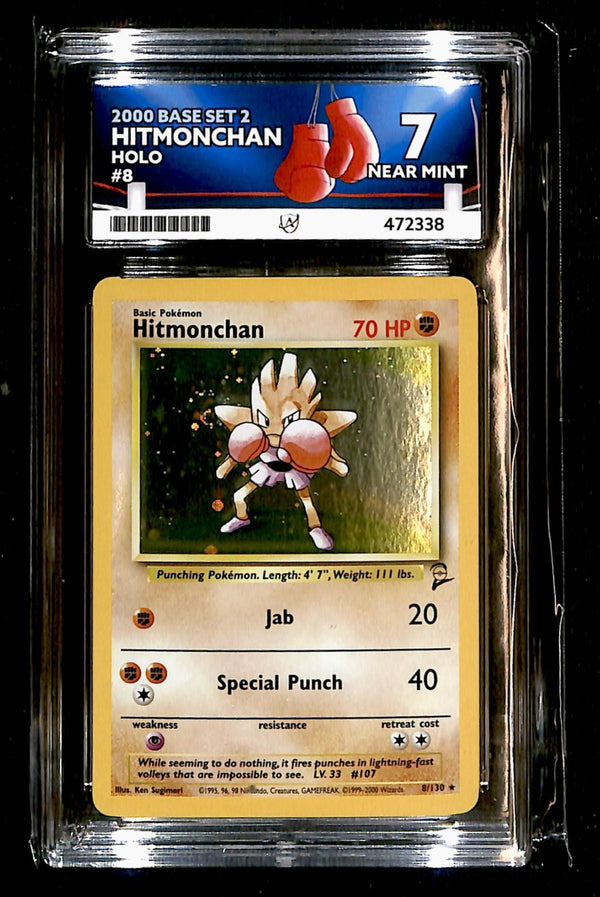 Hitmonchan Holo Base Set 2  8/130, ACE 7 Pokemon Card