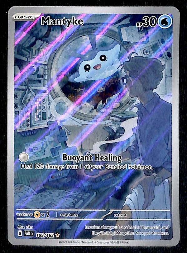 Mantyke Illustration Rare Paradox Rift 189/182, NM Pokemon Card Mantyke Illustration Rare Paradox Rift 189/182, NM Pokemon Card