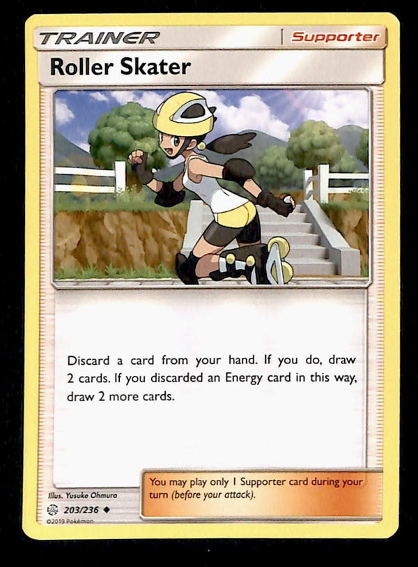Roller Skater Trainer Common Unified Minds 203/236, NM Pokemon Card