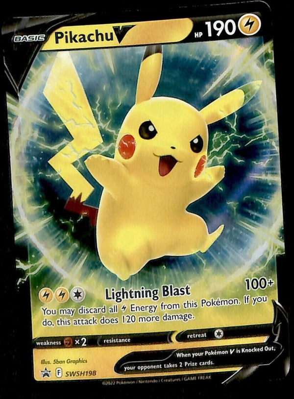 Pikachu V Black Star Promo SWSH 198, NM Pokemon Card