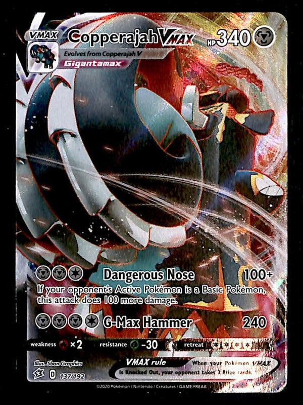 Copperajah Vmax Full Art Rebel Clash 137/192, NM Pokemon Card Copperajah Vmax Full Art Rebel Clash 137/192, NM Pokemon Card