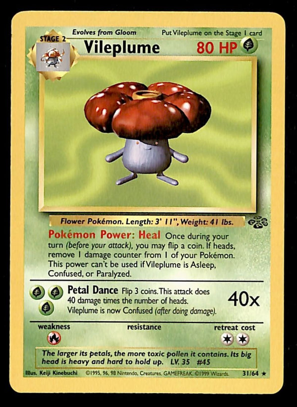 Vileplume Jungle NM, 31/64 Pokemon Card