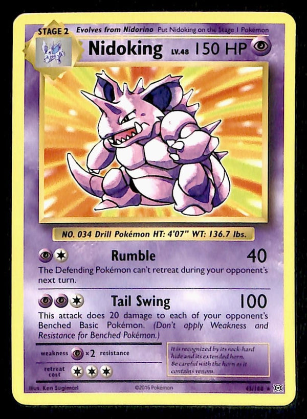 Nidoking Evolutions 45/108, NM Pokemon Card
