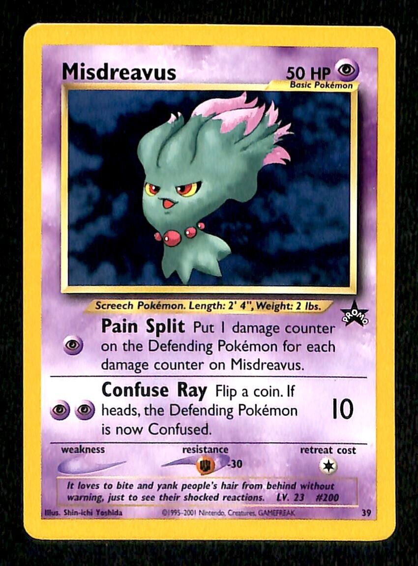 Misdreavus Black Star Promo 39, EX Pokemon Card