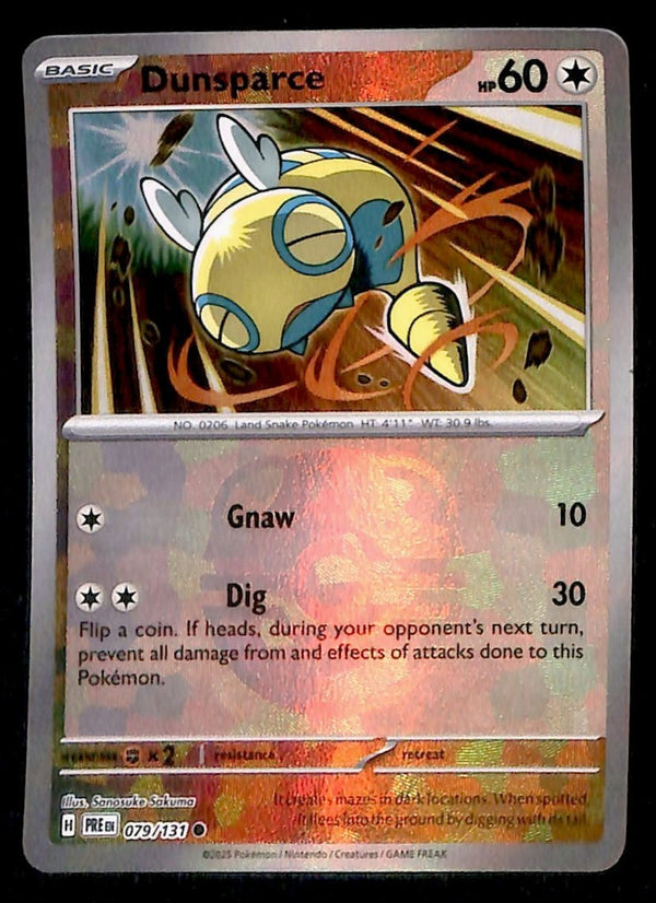 Dunsparce Masterball Prismatic Evoloutions 079/131, NM Pokemon Card
