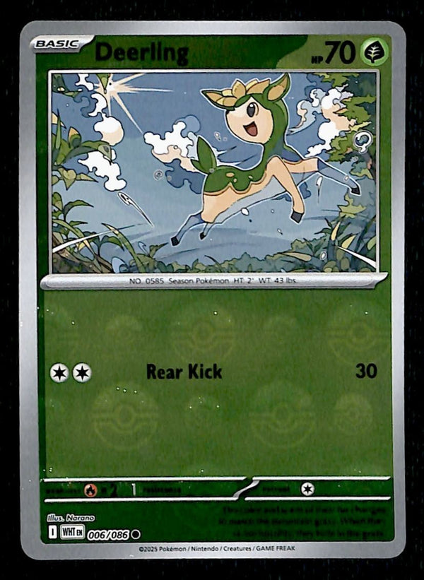 Deerling Pokeball White Flare 006/086, NM Pokemon Card