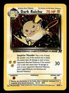 Dark Raichu Holo Secret Rare Team Rocket 83/82, EX Pokemon Card.