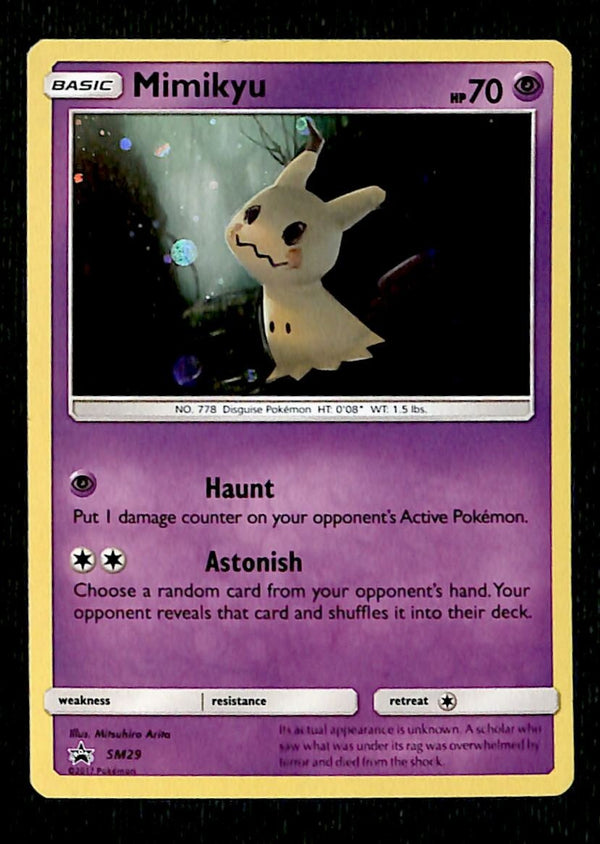 Mimikyu Holo Black Star Promo SM29, EX Pokemon Card