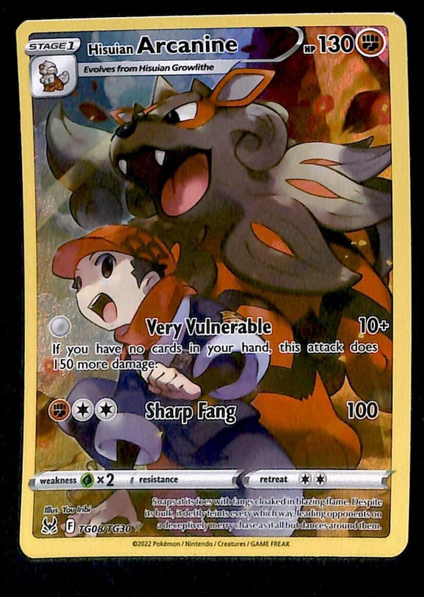 Hisuian Arcanine Trainer Gallery Lost Origin TG08/TG30, NM Pokemon Car Hisuian Arcanine Trainer Gallery Lost Origin TG08/TG30, NM Pokemon Car