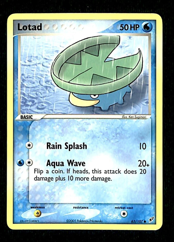 Lotad EX Deoxy NM, 63/107 Pokemon Card Lotad EX Deoxy NM, 63/107 Pokemon Card