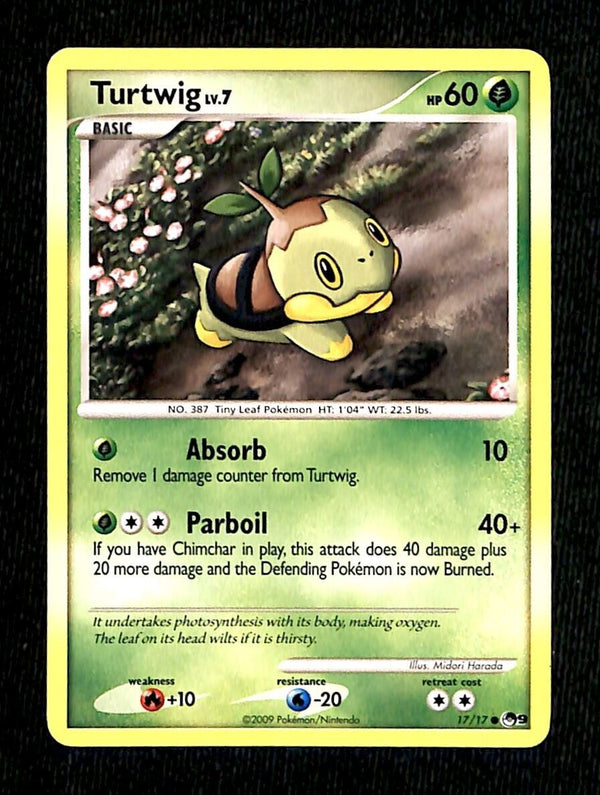 Turtwig Pop Series 9 NM, 17/17 Pokemon Card Turtwig Pop Series 9 NM, 17/17 Pokemon Card
