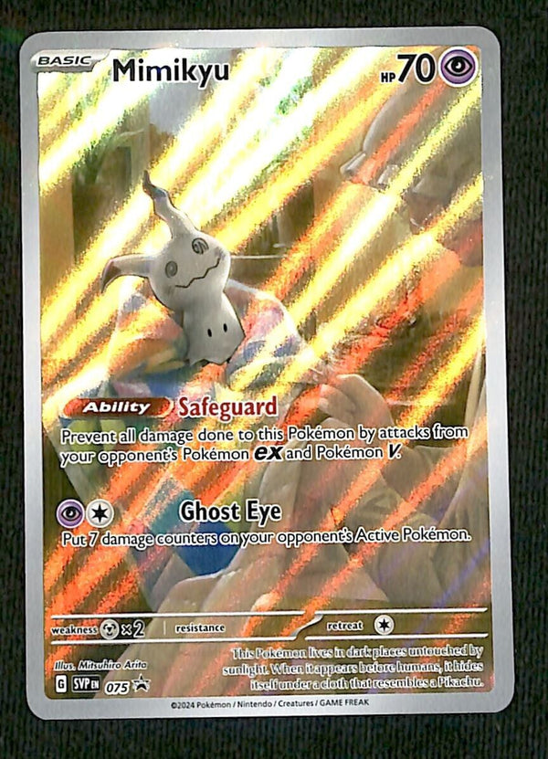 Mimikyu Promo SVP 075, NM Pokemon Card